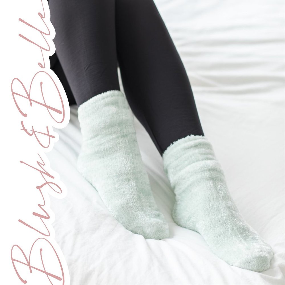 Luxury Cozy So Soft Chenille Socks MINT
